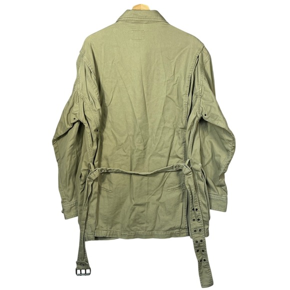 Willis Geiger Outfitters Mens Khaki Utility Safari Jacket Belted Size M - Picture 3 of 6